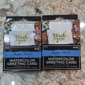 Set Of Two Master's Touch Watercolor Greeting Cards Kit - 12 Cards And Envelopes